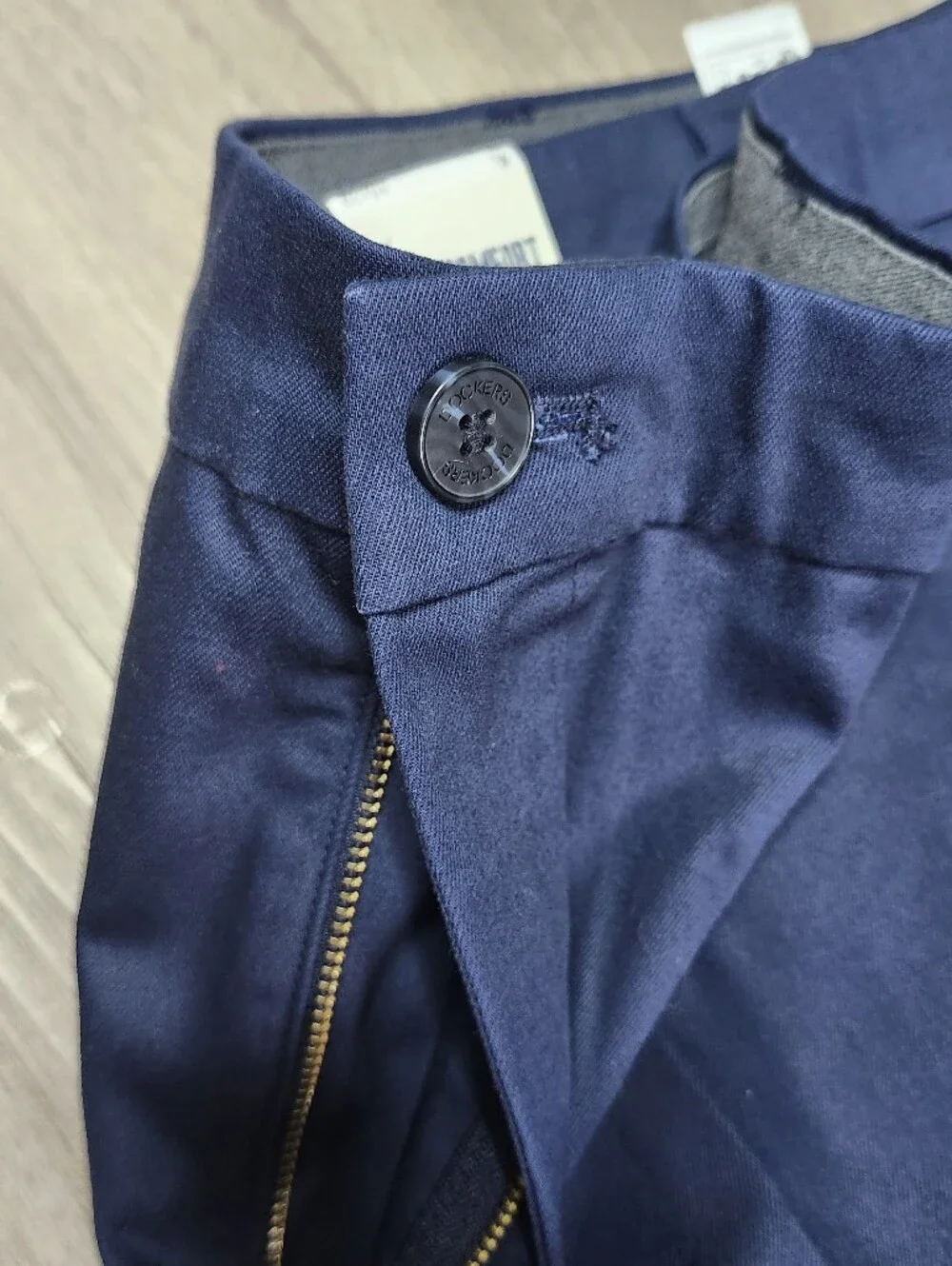 Dockers Khaki Pants 46x29 Navy Signature Iron Free Straight Cotton Stretch NEW
